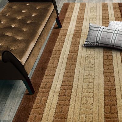 ORFA HOME Custom Cut Hallway Runner Rug, Slip Resistant, 31 Inch Wide X Your Choice of Length, Path Brown, 31 Inch X 3 feet, Doormat