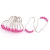 Aexit Home Bathroom Construction Hardware Stainless Steel Shower Curtain Drapery Hooks Rings Fuchsia 8pcs Model:57as615qo534 view 1