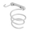 Aexit Aluminium Alloy Home Hardware Silver Tone Spring Type Hair Dryer Organizer Shelf Holder w Plug Hanging Hook Model:55as553qo463 view 1
