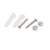 Aexit Aluminium Alloy Home Hardware Silver Tone Spring Type Hair Dryer Organizer Shelf Holder w Plug Hanging Hook Model:55as553qo463 view 2