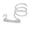 Aexit Aluminium Alloy Home Hardware Silver Tone Spring Type Hair Dryer Organizer Shelf Holder w Plug Hanging Hook Model:55as553qo463 view 3