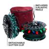 612 Vermont Christmas Light Storage Reel Holder with Installation Clip, Polyester Zip up Bag, Organizes up to 150 Foot of Mini Lights view 2