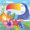 Creative Converting Lush Luau Napkins, 6.5", Multi-colored view 1