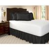 Amuze Bedding Egyptian Cotton 300 Thread Count 1 PC Tailored Single Ruffled/Dust Ruffle Bed Skirt (Black, Queen, Drop Length 15 Inches) view 2