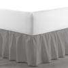 Amuze Bedding Egyptian Cotton 300 Thread Count 1 PC Tailored Single Ruffled/Dust Ruffle Bed Skirt (Silver Grey, Expanded Queen, Drop Length 15 Inches) view 1