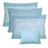 Home Soft Things 6 Piece Quilted Microfiber Daybed Bedding Cover Set, Soft Lightweight Cozy All Season Coverlet Quilt Set with Bedskirt, Matching Shams, Decorative Pillow, 75" x 39", Emma Teal view 4