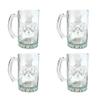 White Family Coat of Arms 16oz Beer Stein Set of 4  Custom Engraved Glasses view 1