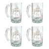 O'Doherty Irish Family Coat of Arms 16oz Beer Stein Set of 4  Personalized Heraldic Engraving view 1