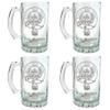 Buchanan Scottish Clan Crest Beer Stein 16 oz Set of 4  Personalized Heraldic Engraving view 1