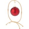Bard's Oval Shaped Gold-Toned Wrought Iron Ornament Stand, 11" H x 7.25" W x 7.25" D view 2