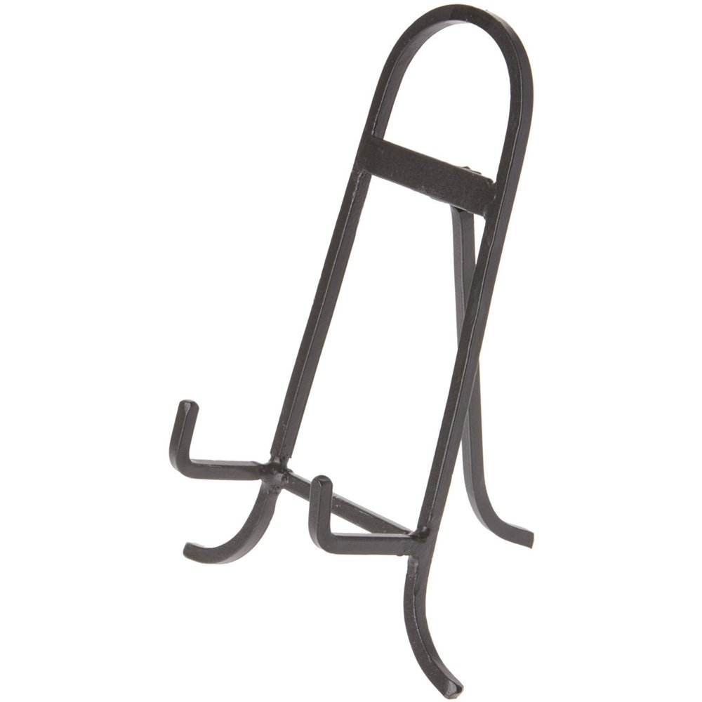 Bard's Antique Black Wrought Iron Easel, 8.75" H x 7" W x 4" D (For 7.5" - 12" Plates)