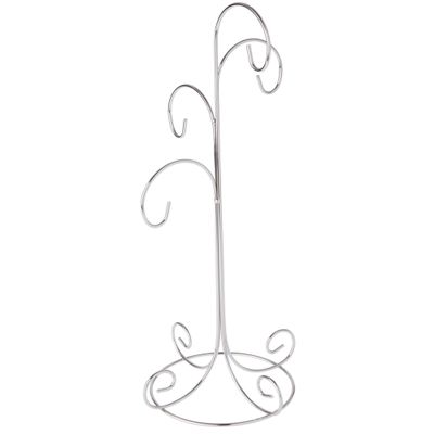 Bard's 4 Tiered Silver Ornament Stand, Tree, 14" H x 6.75" W x 6.75" D