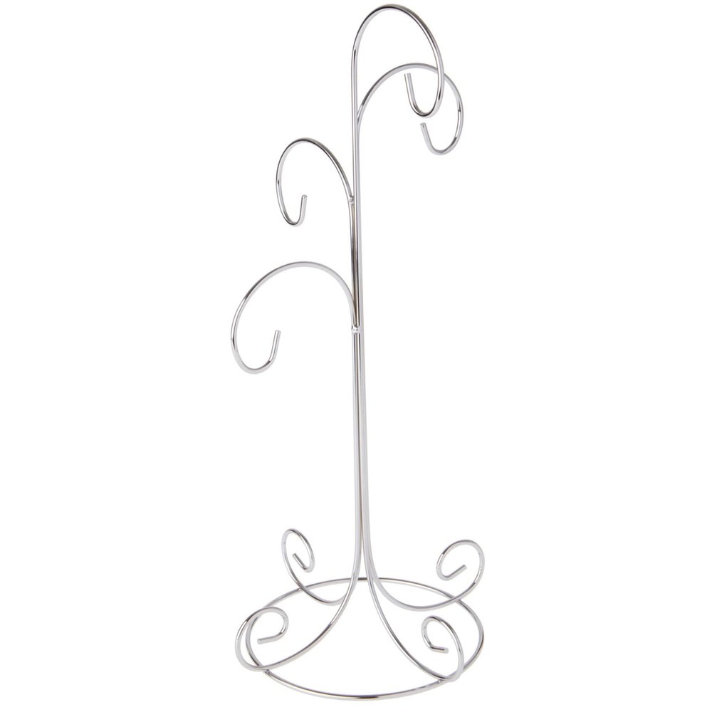 Bard's 4 Tiered Silver Ornament Stand, Tree, 14" H x 6.75" W x 6.75" D