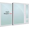 Sliding Glass Door Draft Stopper | Energy-Efficient Weatherstripping for Sliding Door Pet Panels | Dog and Cat Door Compatible | Universal Fit & Easy Installation | Black, 81" Length view 3