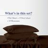 RV Short Queen (60x75) Sheet Set 4 Pcs- 100% Egyptian Cotton, High-Thread-Count Cooling Bed Sheets, 15 Inch Deep Pocket of Fitted Sheet, Short Queen Sheet Sets For RV's & Camper- Chocolate Solid view 2
