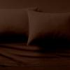 RV Short Queen (60x75) Sheet Set 4 Pcs- 100% Egyptian Cotton, High-Thread-Count Cooling Bed Sheets, 15 Inch Deep Pocket of Fitted Sheet, Short Queen Sheet Sets For RV's & Camper- Chocolate Solid view 3