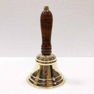Antique Handmade Nautical Vintage Shiny Brass Hand Bell Solid Brass Bell Collectibles