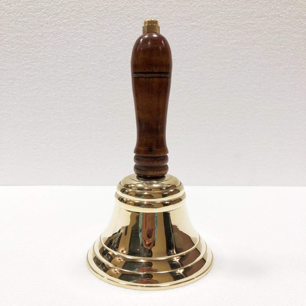 Antique Handmade Nautical Vintage Shiny Brass Hand Bell Solid Brass Bell Collectibles