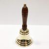 Antique Handmade Nautical Vintage Shiny Brass Hand Bell Solid Brass Bell Collectibles view 3