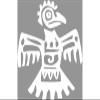 ION Graphics Magnet Eagle - White Aztec Eagle Vinyl Magnet - Eagle Vinyl Magnet - History - Perfect Aztec Culture Gift - Made in The USA Size: 4.000" x 4.000" inch view 1