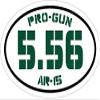 ION Graphics Magnet Ar-15 - Green 5.56 PRO Gun Vinyl Magnet - 5.56-2nd Amendment Vinyl Magnet - Ar-15 Magnet - 2nd Amendment Gift - Made in The USA Size: 4.7 x 3.3 inch view 1