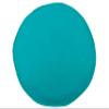 Footstool Round Pouf Cover with Piping Ottoman Cover Cotton Turquoise Blue 24" Diameter x 16" Height (60 cm Diameter x 40 cm Height) Cover ONLY, Not Stuffed, Insert not view 2