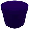 Ottoman Footstool Cover Round Pouf Cover with Piping Cotton Blue 20" Diameter x 16" Height (50 cm Diameter x 40 cm Height) Cover ONLY, Not Stuffed, Insert not Included view 1