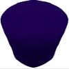 Ottoman Footstool Cover Round Pouf Cover with Piping Cotton Blue 20" Diameter x 16" Height (50 cm Diameter x 40 cm Height) Cover ONLY, Not Stuffed, Insert not Included view 2