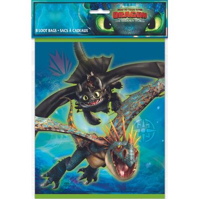 How to Train Your Dragon Party Loot Bags - 11" x 7.5", 8 Pcs