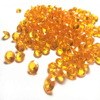 Jane Shop Acrylic Diamonds, 8mm Acrylic Color Faux Round Crystals Treasure Gems, 0.3 inch Tabletop Confetti Crystals for Table Confetti, Table Scatters, Vase Fillers, Party Decoration (1000pcs Gold)