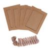 10pcs Kraft Paper Photo Frame with Wood Clips and Jute Twine, DIY Picture Frame Mat Cardboard Hanging Wall Decoration for Wedding Brithday Party Craft, 4 x 6 Inch view 1