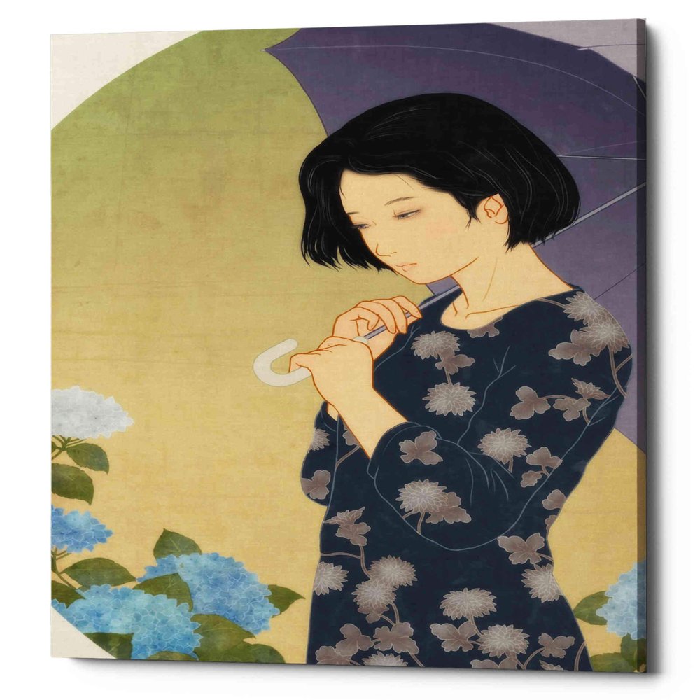 Epic Graffiti 'Ajisai' by Sai Tamiya, Canvas Wall Art, 12"x18"