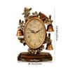 CLOCKZHJI Retro Desk Clock and Table Clock Retro Table Clock, European Antique Classic Desktop Clock, Living Room Mute Creative Table Clock Pendulum Pieces (Dark) Shelf Clock (Color : Large) view 2