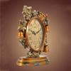 CLOCKZHJI Retro Desk Clock and Table Clock Retro Table Clock, European Antique Classic Desktop Clock, Living Room Mute Creative Table Clock Pendulum Pieces (Dark) Shelf Clock (Color : Large) view 3