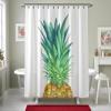 Becan Pineapple Shower Curtain Watercolor Pineapple Tropical Fruit Green Yellow Polyester Fabric Bathroom Shower Curtain 72X72 Inches view 1