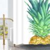 Becan Pineapple Shower Curtain Watercolor Pineapple Tropical Fruit Green Yellow Polyester Fabric Bathroom Shower Curtain 72X72 Inches view 3