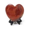 Innovative Surface Art Red Agate Stone Heart with Wood Stand (Heart #13) view 1