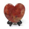 Innovative Surface Art Red Agate Stone Heart with Wood Stand (Heart #13) view 4