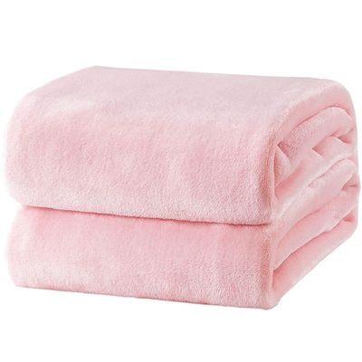 Bedsure GentleSoft Fleece Blankets Queen Size Pink - Valentines Blanket Soft Lightweight Plush Fuzzy Cozy Luxury Throw Microfiber 90x90 inches