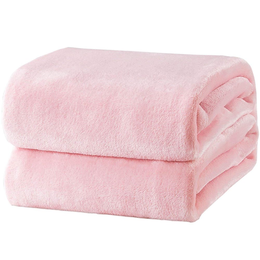 Bedsure GentleSoft Fleece Blankets Queen Size Pink - Valentines Blanket Soft Lightweight Plush Fuzzy Cozy Luxury Throw Microfiber 90x90 inches