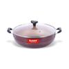 Sumeet Nonstick Granite Finish Deep Kadhai with Tempered Glass Lid - 2.5 LTR Capacity - 24.5cm Dia view 1