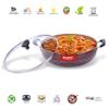 Sumeet Nonstick Granite Finish Deep Kadhai with Tempered Glass Lid - 2.5 LTR Capacity - 24.5cm Dia view 2