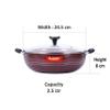 Sumeet Nonstick Granite Finish Deep Kadhai with Tempered Glass Lid - 2.5 LTR Capacity - 24.5cm Dia view 4