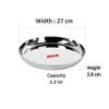 Sumeet Stainless Steel Plates - Set Of 3, Silver view 4