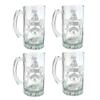 Davis English Family Coat of Arms 16oz Beer Stein Set of 4 - Personalized Heraldic Engraving view 1