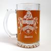 Davis English Family Coat of Arms 16oz Beer Stein Set of 4 - Personalized Heraldic Engraving view 2