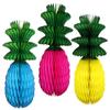 11-Piece Set of Hawaiian Themed Honeycomb Party Decorations in Yellow, Green, Turquoise, and Cerise (Eight 12 Foot Garlands and Three 13 Inch Pineapples) view 2