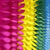 11-Piece Set of Hawaiian Themed Honeycomb Party Decorations in Yellow, Green, Turquoise, and Cerise (Eight 12 Foot Garlands and Three 13 Inch Pineapples) view 4