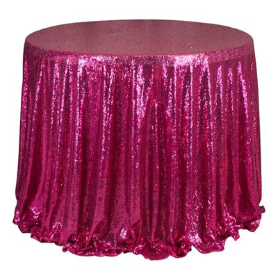 Liveinu Sparkle Glitz Sequin Rectangle Tablecloth Party Table Cover Table Runner for Wedding Cake Dessert Table Exhibition Events Table Linens 89"x130" Inch Rose Red