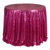 Liveinu Sparkle Glitz Sequin Rectangle Tablecloth Party Table Cover Table Runner for Wedding Cake Dessert Table Exhibition Events Table Linens 89"x130" Inch Rose Red view 1